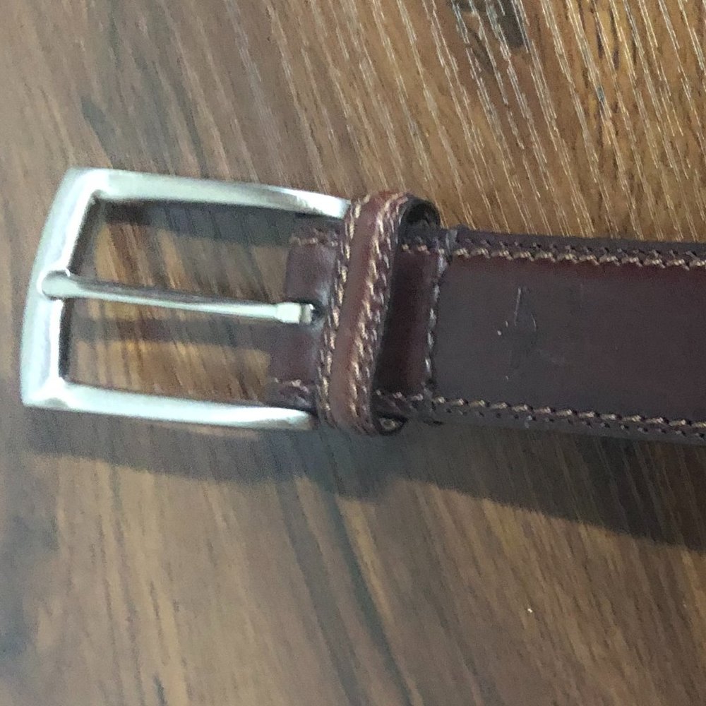 Dark Brown Leather Belt - 30" in Length